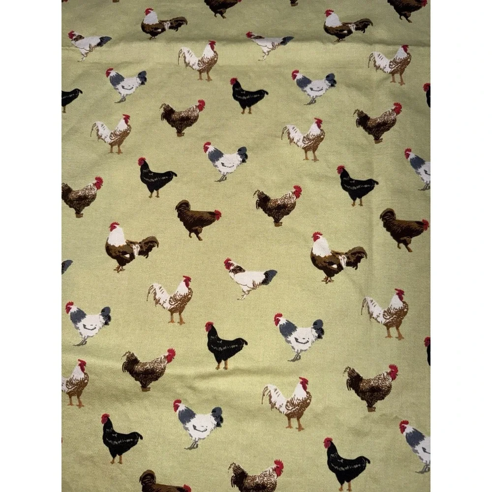Rooster Lover Table Cloth 90's Bodrum Bod Rum Luxe French Boutique Cotton 55x53
